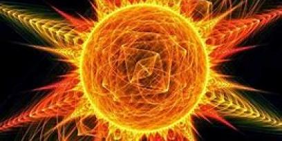 Bola de fuego que simula la forma de una estrella