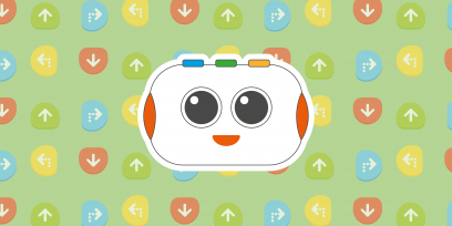 Portada con el robot TaleBot Pro y algunos de sus comandos.