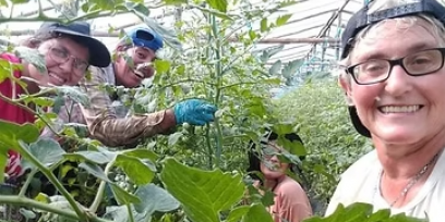 Mujeres en la huerta