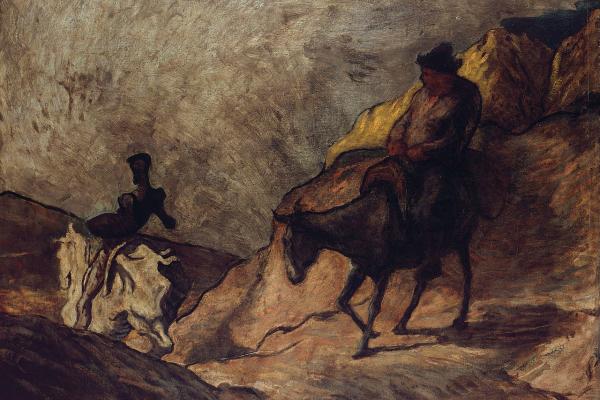 Cuadro de Don Quijote y Sancho Panza, del pintor Honoré Daumier