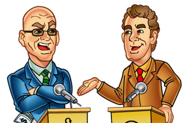 Dos personas debatiendo