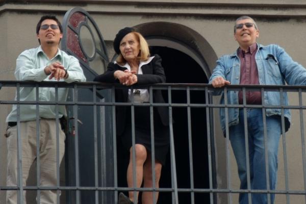 Gladys Vergara en la cúpula que alberga el instrumento Zeiss (2010)