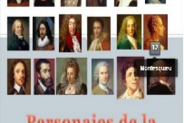 Fotocomposición de varios retratos de personajes históricos