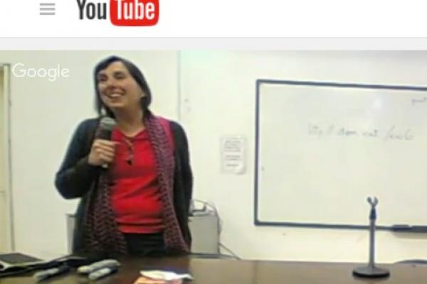 Imagen de la docente a cargo de la charla.