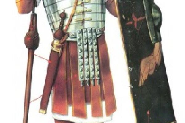 Dibujo de un Legionario Romano