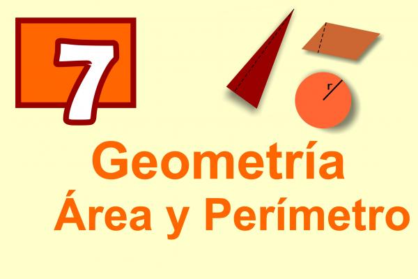 Texto Geometría, área y perímetro, 7 y figuras geométricas.