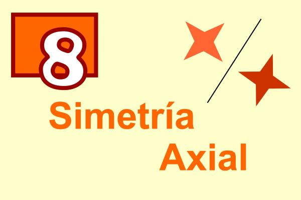 Imagen con texto Simetría axial y la figura de una simetría de una estrella. contiene el número 8