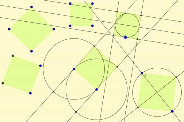 Cuadrados en GeoGebra