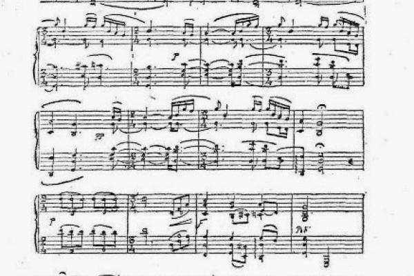 partitura autógrafa Campo de Fabini