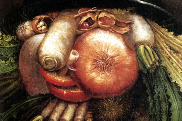 Retrato realizado con verduras