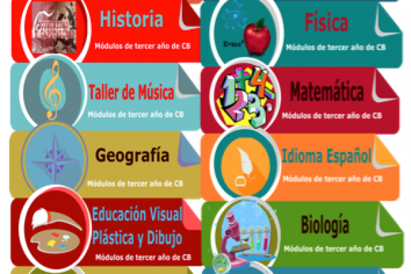 Banner de módulos de  tercer año.