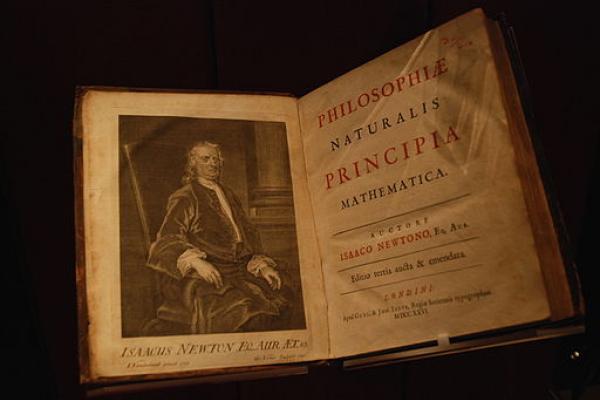 Imagen del libro Principios Matemáticos de la Filosofía Natural de Isaac Newton,