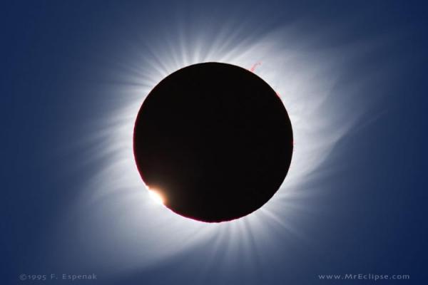 eclipse total de Sol en la India - 24 de octubre 1995 - Fred Espenak