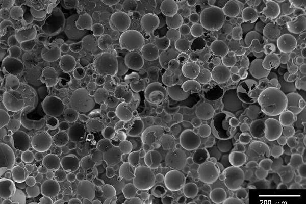 Imagen de espuma a nivel microscópico