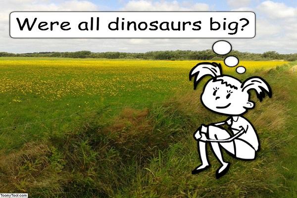 Sample question: Were all dinosaurs big? 