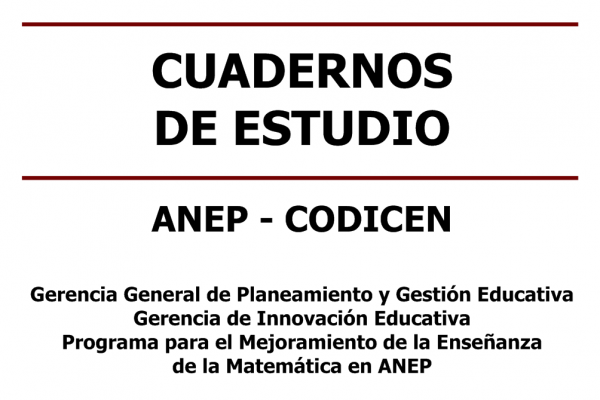 Texto que dice Cuadernos de estudio, Anep Codicen.