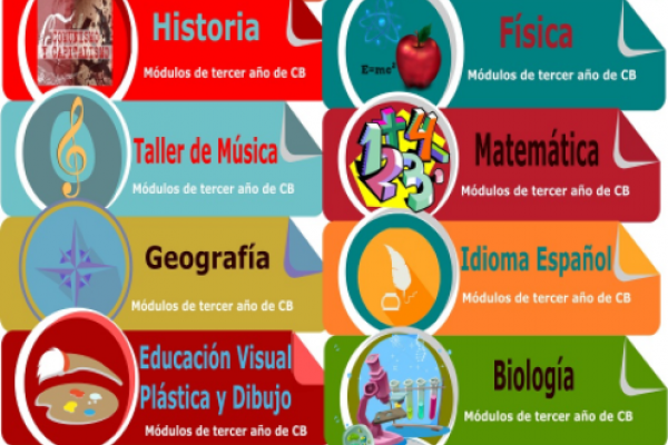 Imagen de los banner de los módulos de tercer año