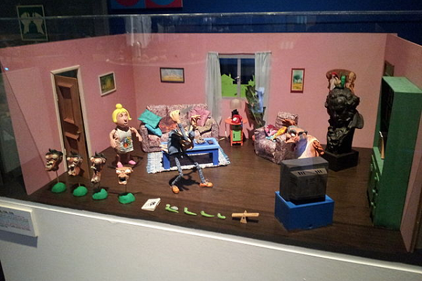 Escenario con muñecos