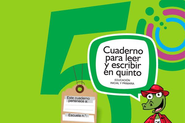 Ilustración de un número 5 con una caricatura de un yacaré junto al número.