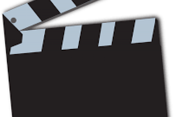 Imagen que muestra el dibujo de una claqueta de cine