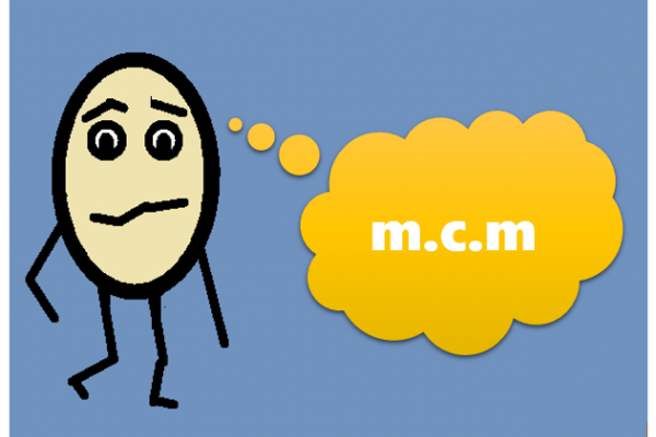 dibujo de un cero conflictuado y el texto "m.c.m"