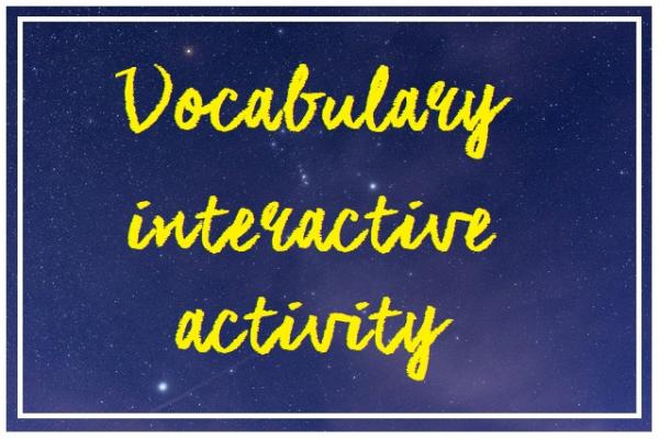 vocabulary interactive activity