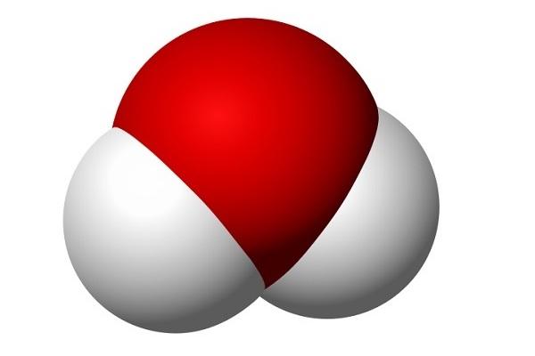 Modelo en 3D de la molécula de agua