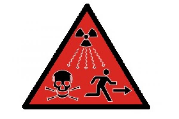 ícono de radiactividad