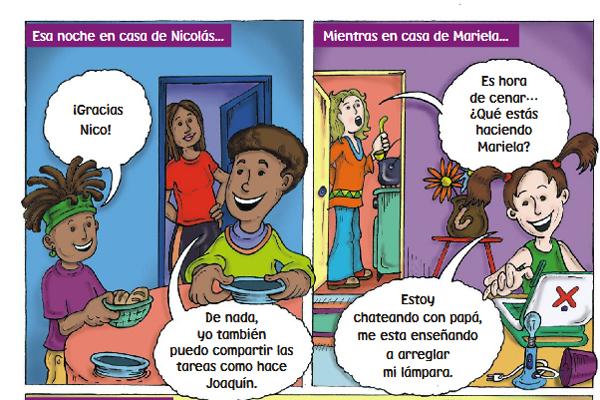 Viñetas de una historieta. 