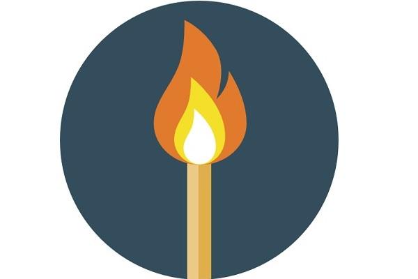 Icono de un fósforo encendido