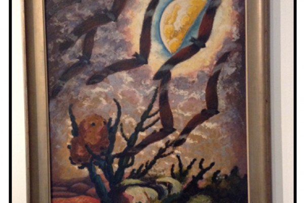 Cuadro "luna y cactus"