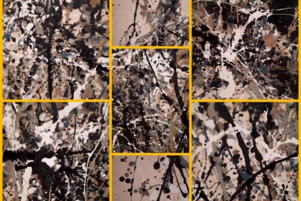 Collage con imágenes de Pollock
