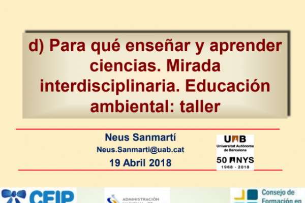 Diapositiva inicial utilizada por Neus Sanmmartí