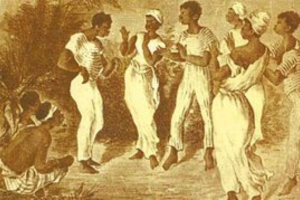imagen antigua de candombe en uruguay