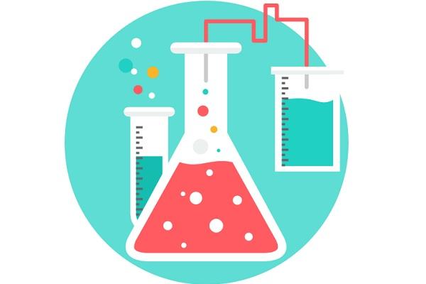 Icono de materiales de vidrio usados en el laboratorio