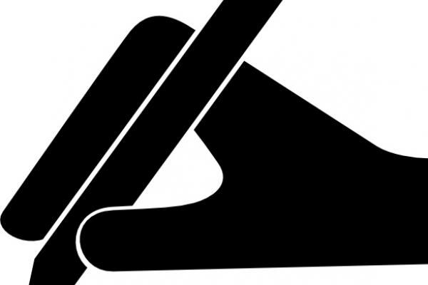 hand and pen clip art