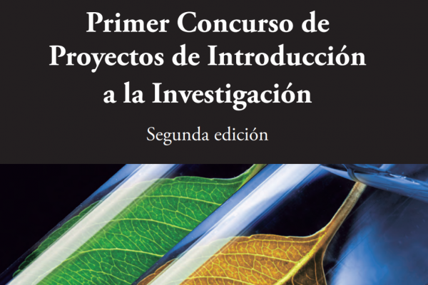 Carátula del segundo libro, contiene su título y una imagen de tubos de ensayo.