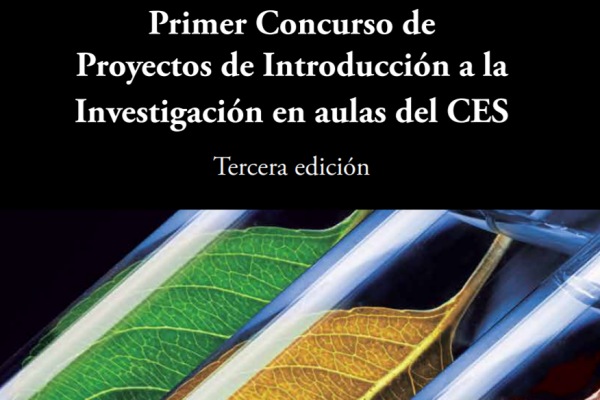 Carátula del tercer libro, contiene su título y una imagen de tubos de ensayo.