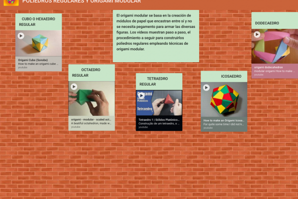 Imagen del muro en el cual se encuentran los cinco videos