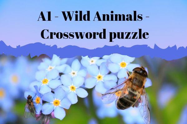 Wild animals crossword puzzle