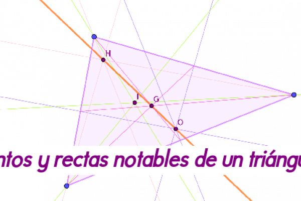 contiene una imagen de un triángulo con sus rectas y puntos notables y una leyenda decriptiva