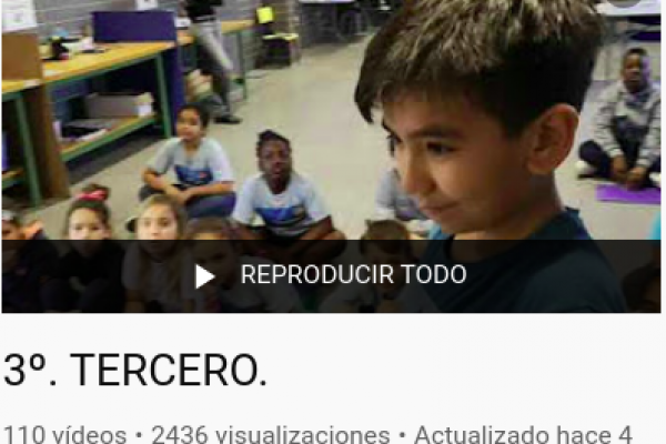 Portada de la lista de reproducción de videos de tercer grado.