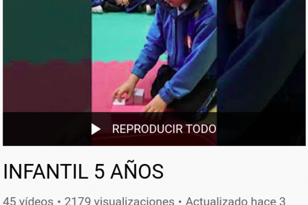 Portada de la lista de reproducción de videos de nivel inicial 5 años.