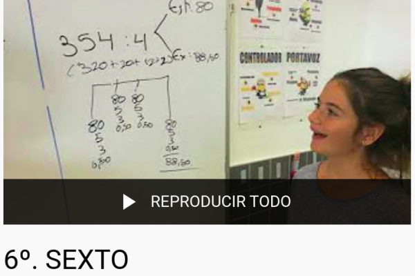 Portada de la lista de reproducción de videos de sexto grado.