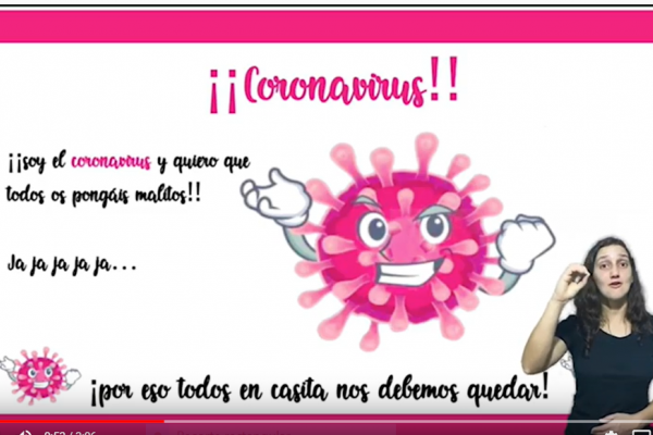 Coronavirus por el monstruo de los colores.