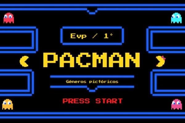 pantalla inicial el juego "Pacman"