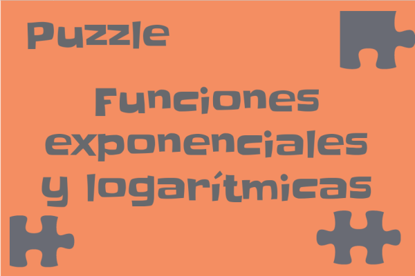 Contiene una leyenda:Puzzle- Funciones exponenciales y logarítmicas