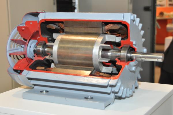 Esquema de un motor eléctrico o generador.