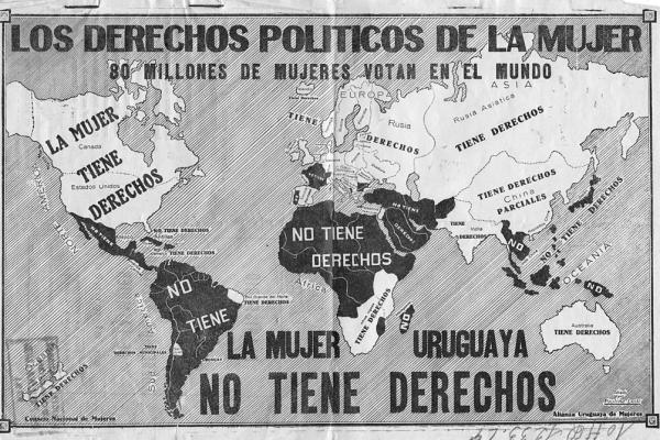 Planisferio de los derechos de las mujeres en el mundo.