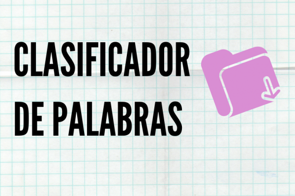 clasificador de palabras